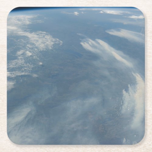 Wildfires Southeast Of James Bay In Quebec Canada Square Paper Coaster