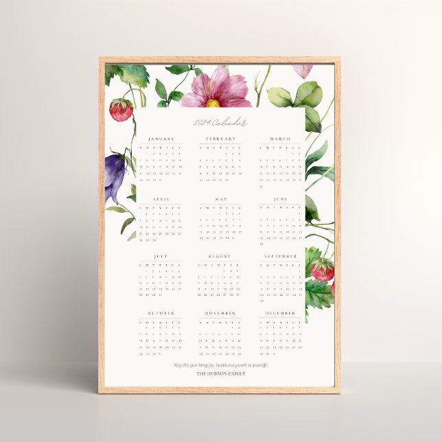 Wildflower 2024 Full Year Motivational Calendar Poster (Creator Uploaded)