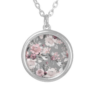Wildflower 7th Birthday Silver Plated Necklace