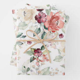 Wildflower 7th Birthday Wrapping Paper Sheets