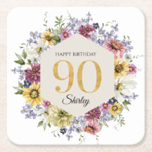 Wildflower 90th Birthday Personalized