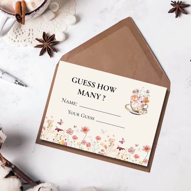 Wildflower a baby is brewing Guess How Many Game Enclosure Card (Creator Uploaded)