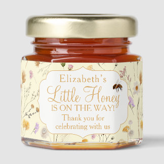 Wildflower A Little Honey Baby Shower Honey Jar Favors