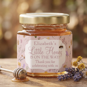 Wildflower A Little Honey Baby Shower Honey Jar Favors