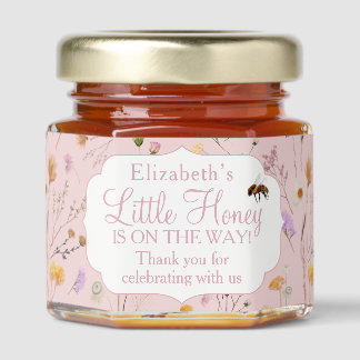 Wildflower A Little Honey Baby Shower Honey Jar Favors