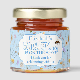 Wildflower A Little Honey Baby Shower Honey Jar Favors