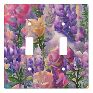 Wildflower Abstract Floral Art Light Switch Cover