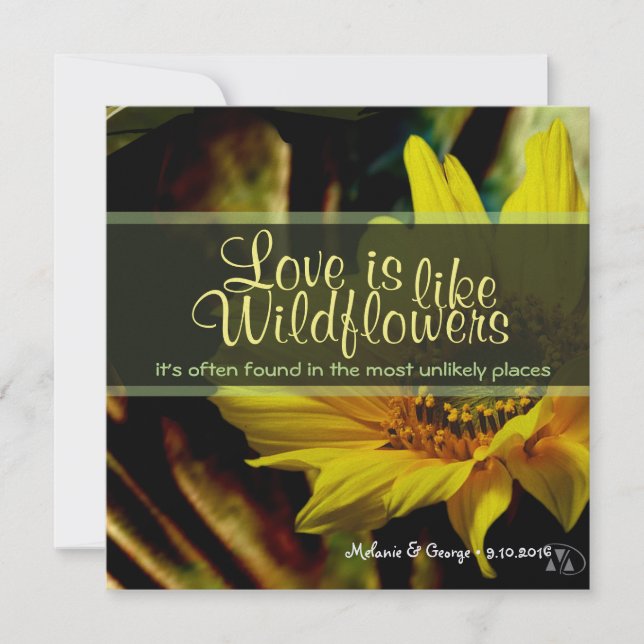 Wildflower Abstract Sunflowers Invitation (Front)