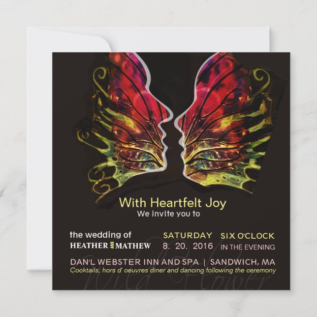 Wildflower Abstract Vibrance Invitation (Back)