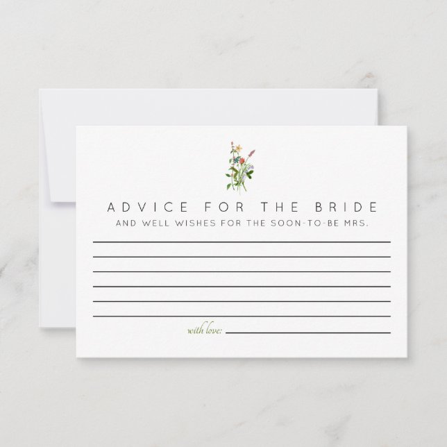 Wildflower Advice for the Bride Cards (Front)