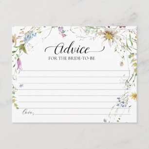 Wildflower Advice For The Bride-To-Be Card