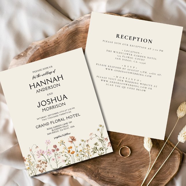 Wildflower All in One Colorful Wedding Invitation (Creator Uploaded)