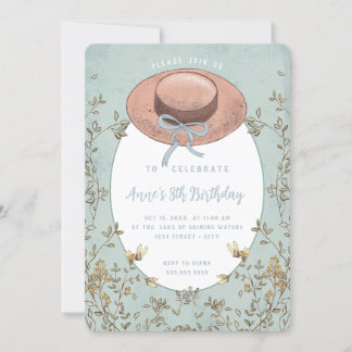 Wildflower Anne of Green Gables Birthday  Invitation