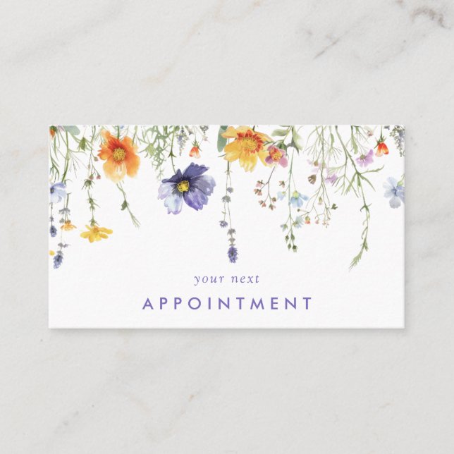 Wildflower Appointment Card (Front)