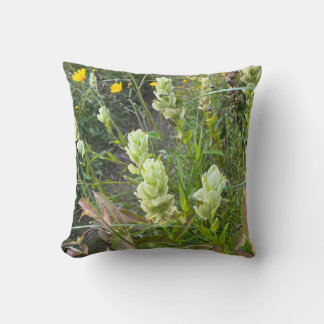 Wildflower Arbutus and Indian Paintbrush 2 sided Throw Pillow