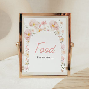 Wildflower Arch Baby in Bloom Baby Shower Food Poster