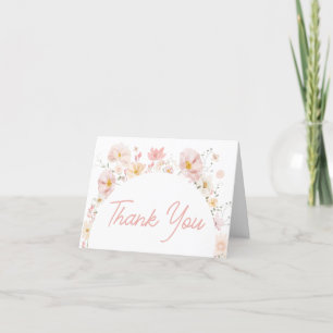 Wildflower Arch Baby in Bloom Baby Shower Letterpress Thank You Card