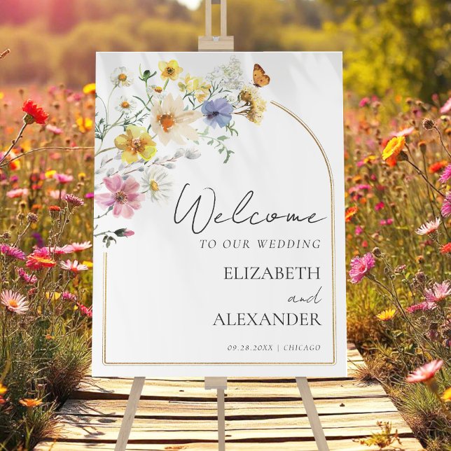 Wildflower Arch Gold | Boho Wedding Welcome Sign (Creator Uploaded)