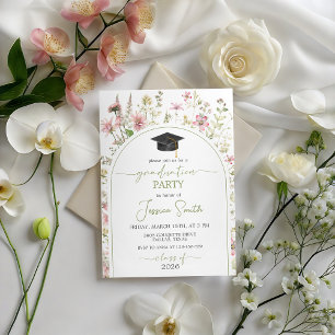 Wildflower Arch Graduation Invite 2026