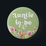 Wildflower auntie to be button<br><div class="desc">Wildflower auntie to be button 
Matching items available.</div>