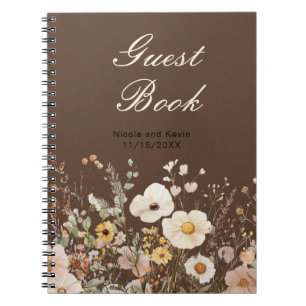 Wildflower Autumn Fall Floral Wedding Notebook