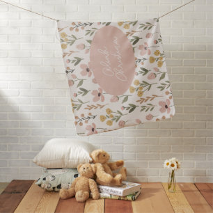 Wildflower Baby Blanket Personalized Nursery