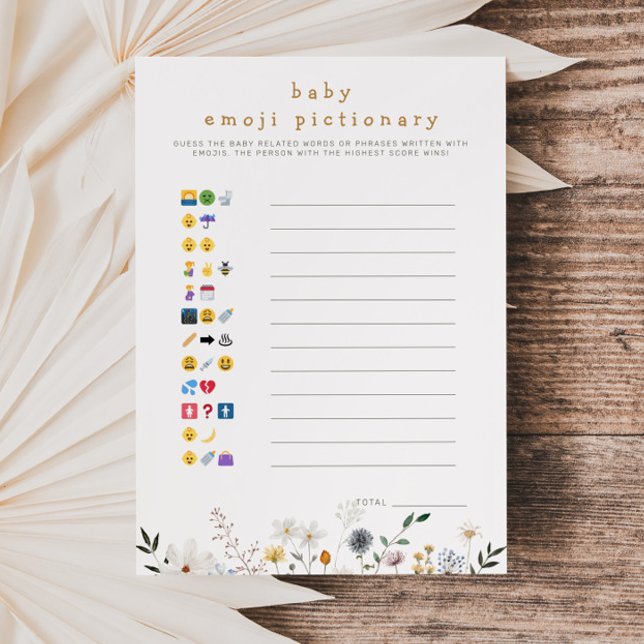 Wildflower Baby Emoji Pictionary Downloadable Card (Creator Uploaded)