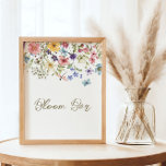 Wildflower Baby In Bloom Baby Shower Bloom Bar Poster at Zazzle