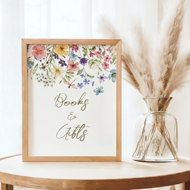Wildflower Baby In Bloom Baby Shower Books Gifts Poster (Creator Uploaded)
