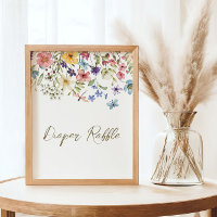 Wildflower Baby In Bloom Baby Shower Diaper Raffle