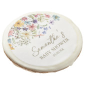  Wildflower Baby In Bloom Baby Shower Favor Sugar Cookie (Angled)