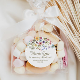 Wildflower Baby In Bloom Baby Shower Favor Tag