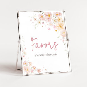 Wildflower Baby in Bloom Baby Shower Favors Poster