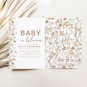 Wildflower Baby in Bloom Baby Shower Garden Flyer