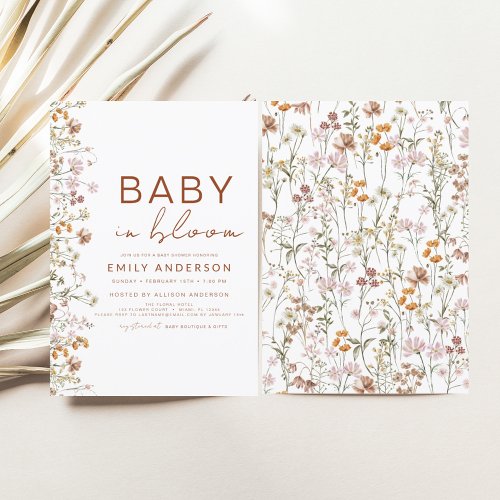 Wildflower Baby in Bloom Baby Shower Garden Invitation