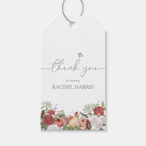Wildflower Baby in Bloom Baby Shower Girl Gift Tags