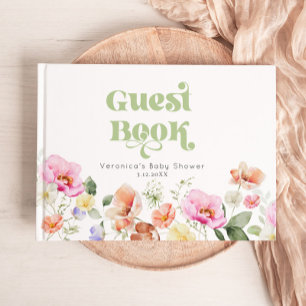 Wildflower Baby in Bloom Baby Shower Guest Book