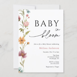 Wildflower Baby in Bloom Baby Shower Invitation