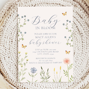 Wildflower Baby in Bloom Baby Shower Invitation
