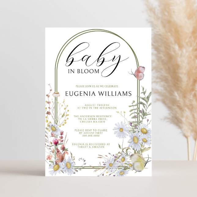 Wildflower Baby in Bloom Baby Shower Invitation (Creator Uploaded)