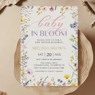 Wildflower Baby in Bloom Baby Shower Invitation