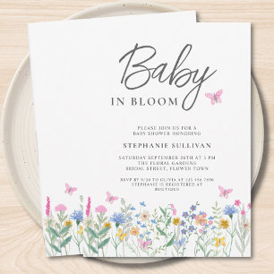 Wildflower Baby in Bloom Baby Shower Invitation