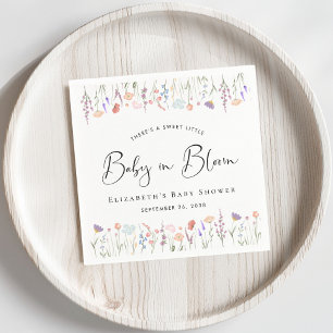 Wildflower Baby in Bloom Baby Shower Napkins