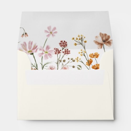 Wildflower Baby in Bloom Baby Shower Terracotta Envelope