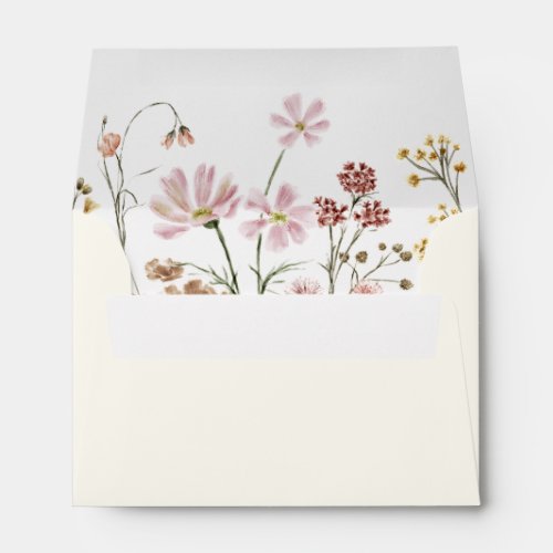 Wildflower Baby in Bloom Baby Shower Terracotta Envelope