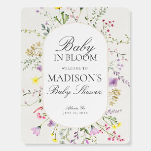 Wildflower Baby in Bloom Baby Shower Welcome Foam Board