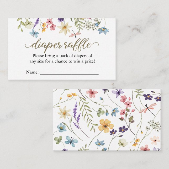 Itsy Belle Studio Floral Baby Shower Invitations - Complete Girl Shower Bundle With Raffle Cards