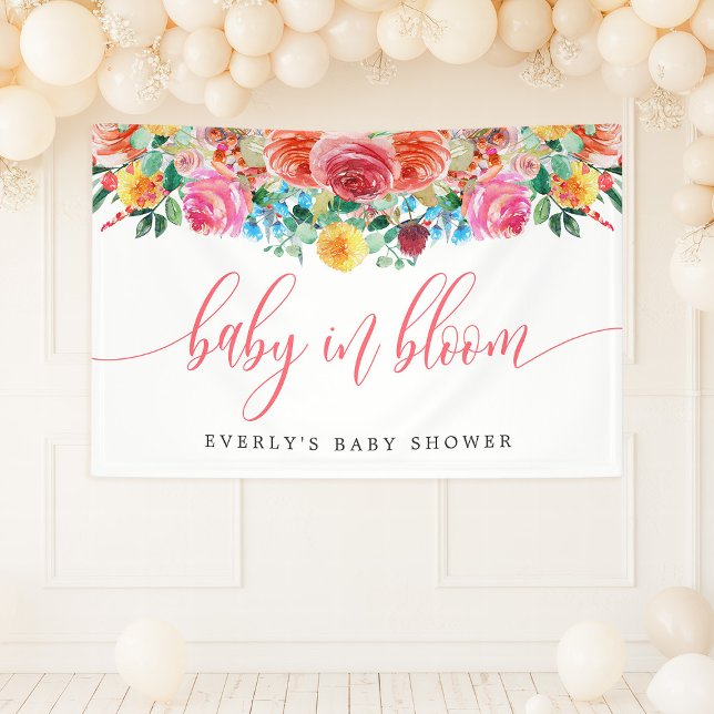 Wildflower Baby In Bloom Floral Baby Shower  Banner (Creator Uploaded)