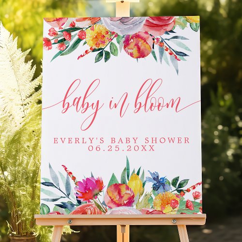 Wildflower Baby In Bloom Floral Baby Shower Foam Board