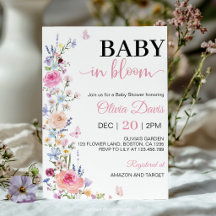 Wildflower Baby In Bloom Floral Baby Shower